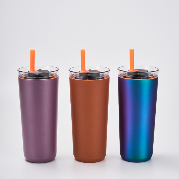 Popular 12oz Leak-proof Coffee Cup with a Straw